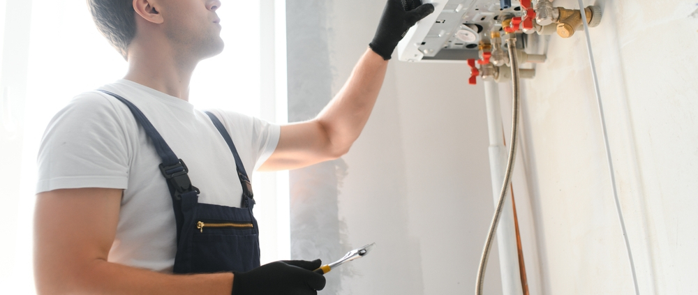 Plumber at work