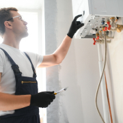 Plumber at work